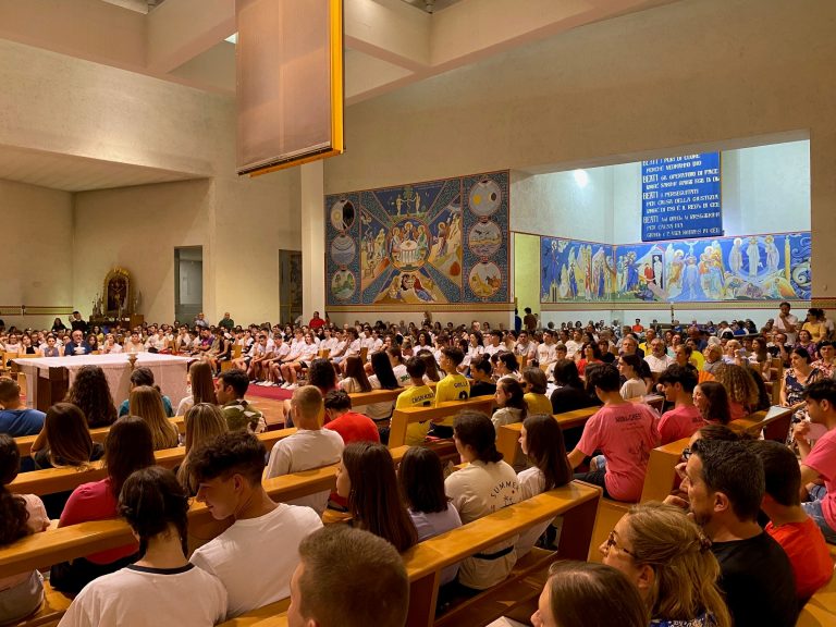 S. messa della partenza dei giovani per la GMG di Lisbona, parrocchia di San Sisto, 24 luglio 2023