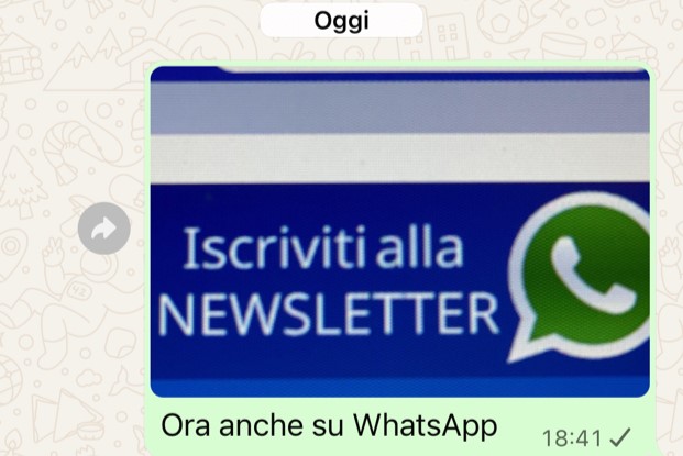 Newsletter anche su WhatsApp